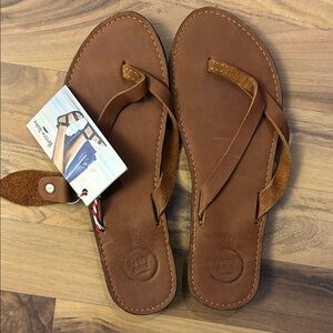 Rave Brown Leather Sandals